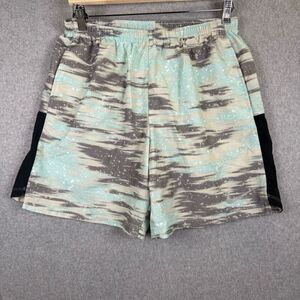 Nike Dri Fit Mens Size Large Drawstring Waist Swim Trunks Shorts Blue Brown